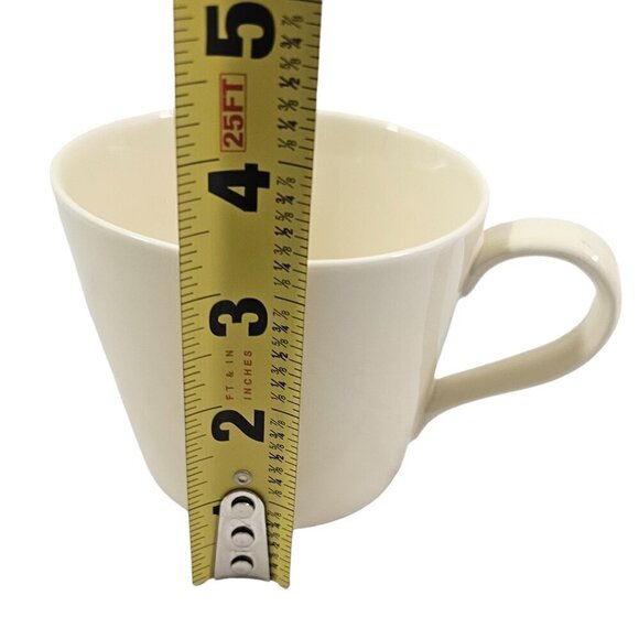 Crate & Barrel B. Eigen MARGO Ivory Flat Bottom 12 Oz Ceramic Mugs - Set of 2 - Picture 7 of 16